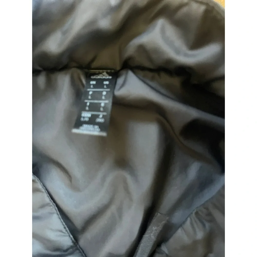 Adidas Mens Black 3-Stripe Full Zip Windbreaker Jacket Large Mock Neck Athletic
